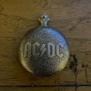 AC/DC Silver Textured Pendant